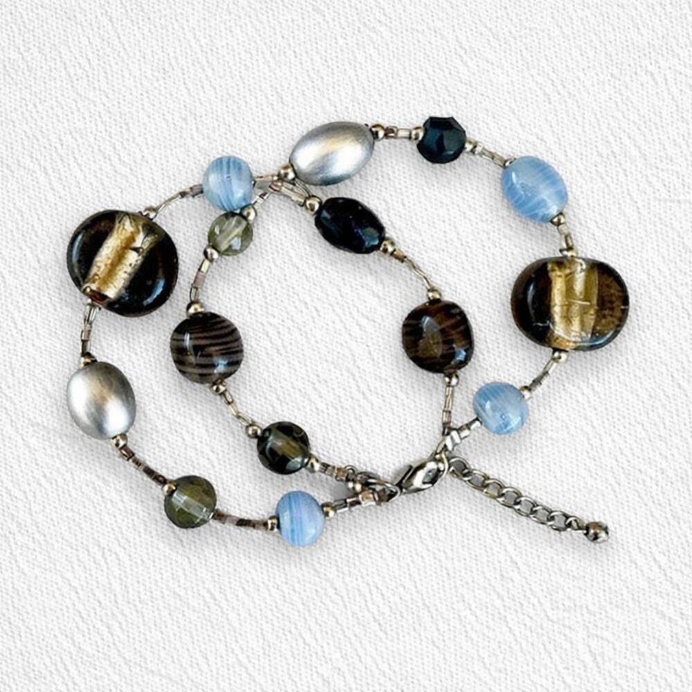 Vintage 90's Premier Designs Art Glass Bracelet